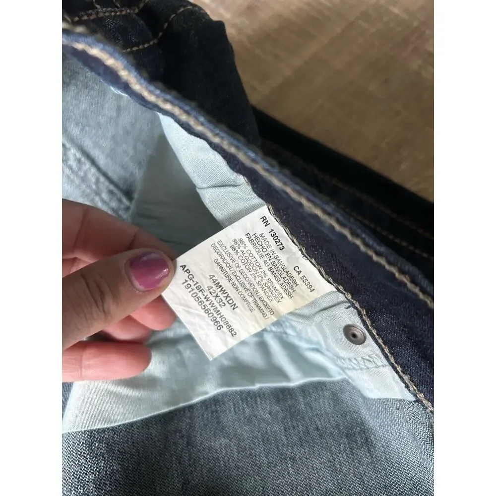 Wrangler 20X No 44 Slim Straight Jeans Mens 42x32 NWT Stretch Western Dark Wash